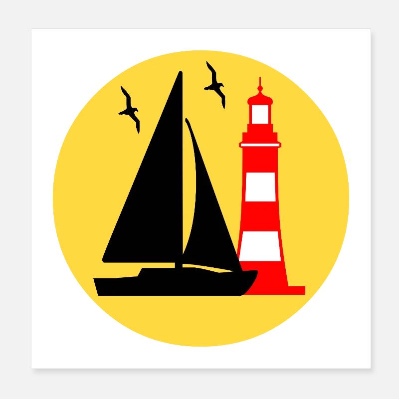 Sail Poster 8" x 8" (20x20 cm)