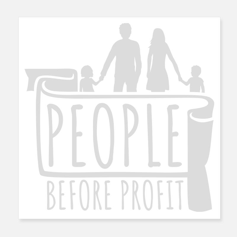 Logo de l’activisme People Before Profit Justice Poster 20 x 20 cm