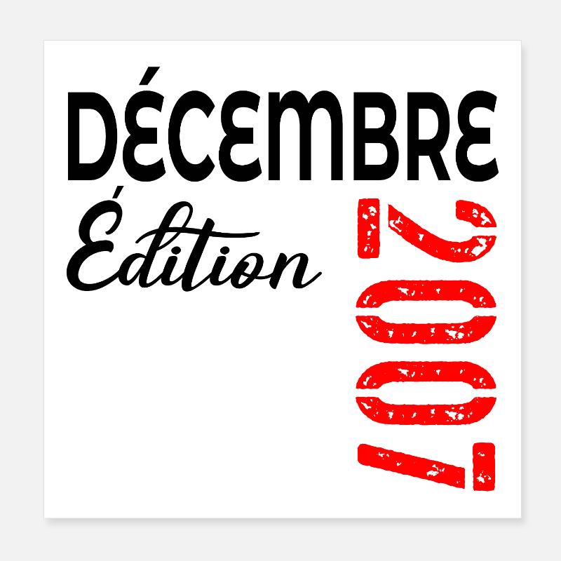 Décembre 2007, 18e anniversaire Poster 20 x 20 cm