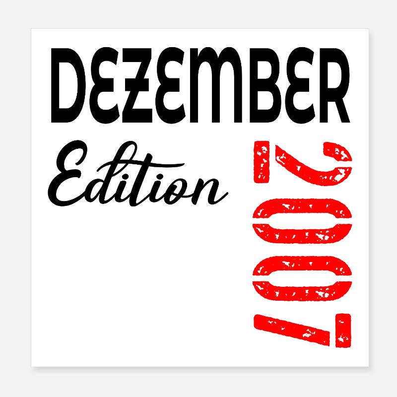 19e anniversaire décembre 2007 Poster 20 x 20 cm