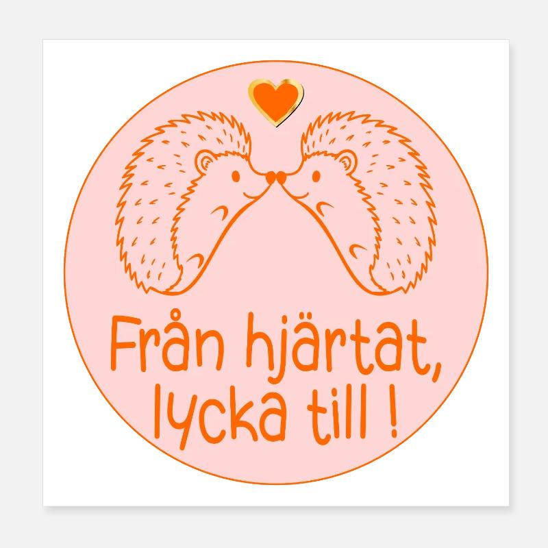 From the heart, good luck Poster 8" x 8" (20x20 cm)