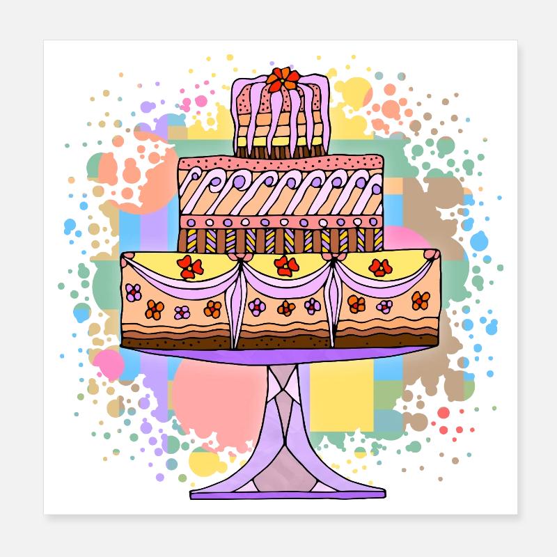 Cake Poster 8" x 8" (20x20 cm)