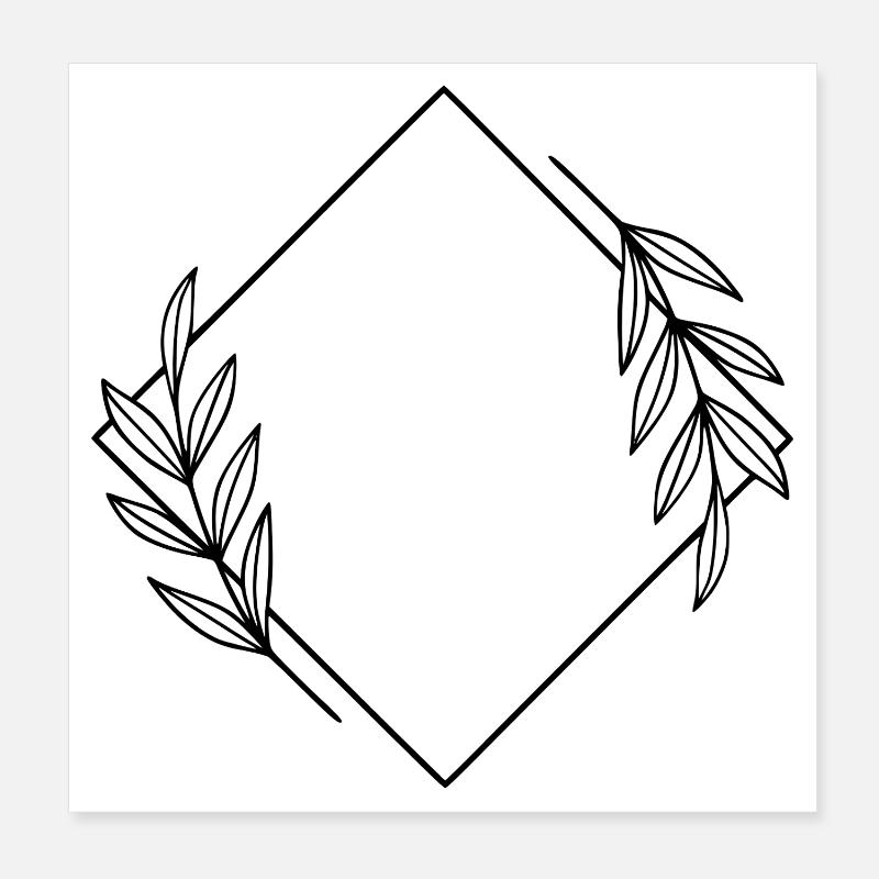 Conception abstraite de lignes - Art minimaliste moderne Poster 20 x 20 cm