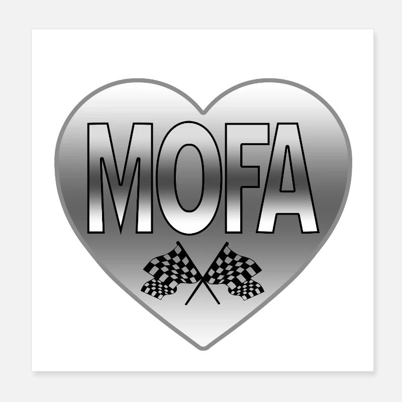 Mobylette Poster 20 x 20 cm
