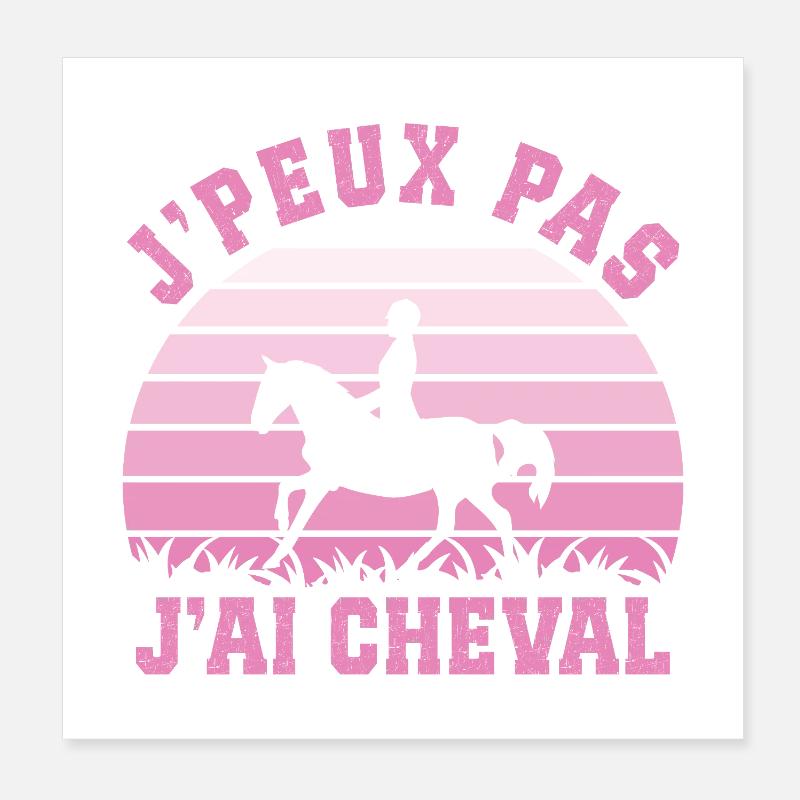 Ich kann nicht, ich habe ein Reitgeschenk Poster 20x20 cm