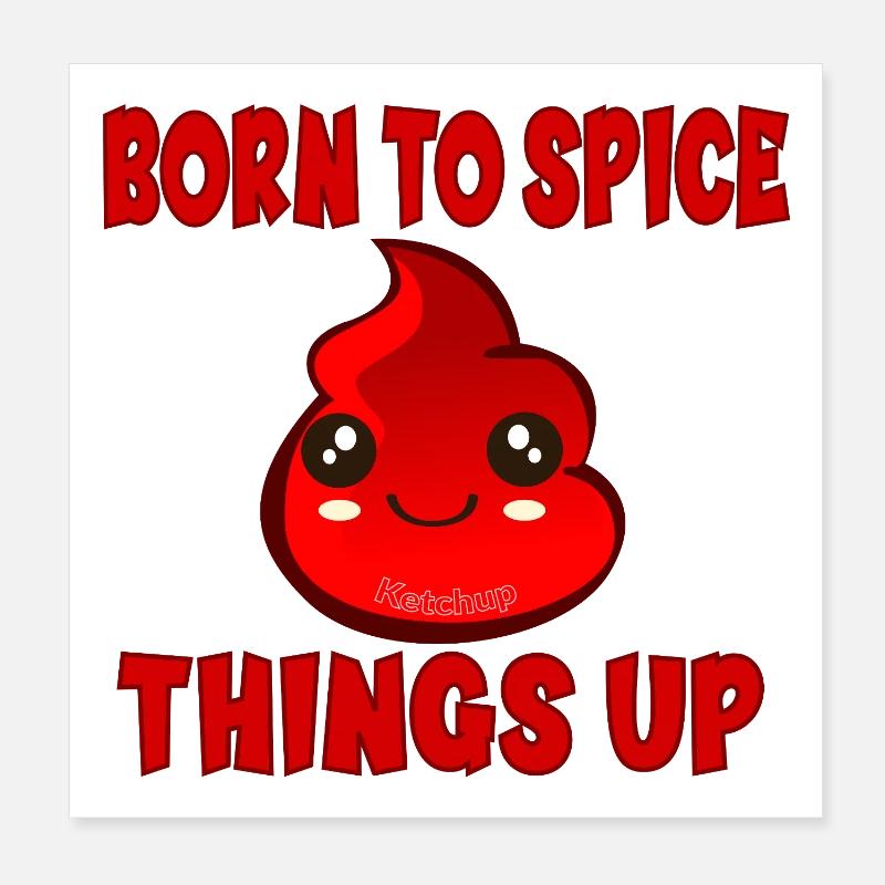 Ketchup Condiments Poster 20 x 20 cm