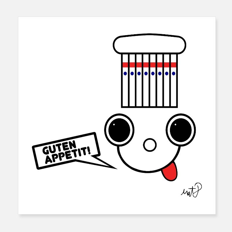 Koppie with chef's hat Poster 8" x 8" (20x20 cm)