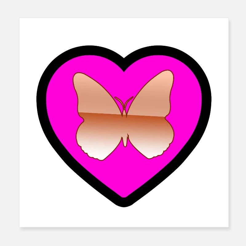 Papillon Poster 20 x 20 cm