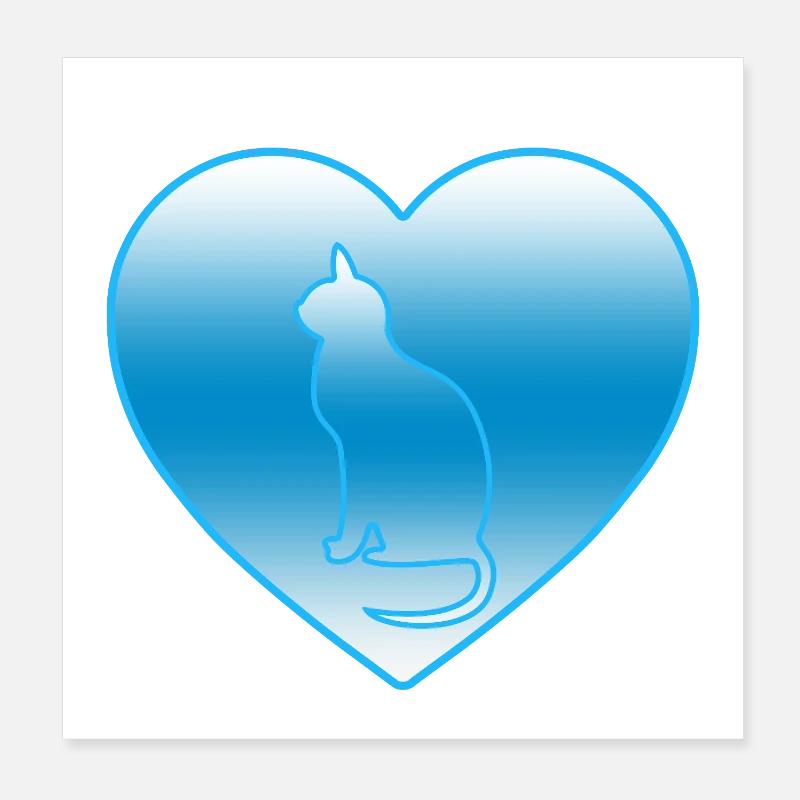 Katze Poster 20x20 cm