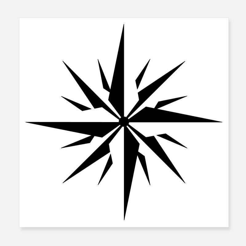 Windrose Poster 20x20 cm