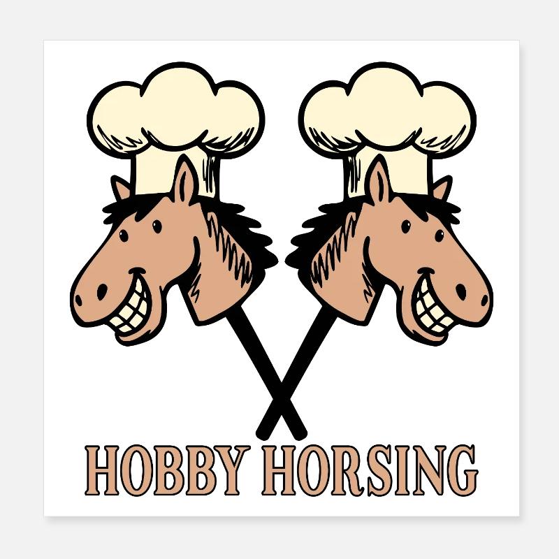 Lustiges Kochhobby-Futter - Poster 20x20 cm - Weiß