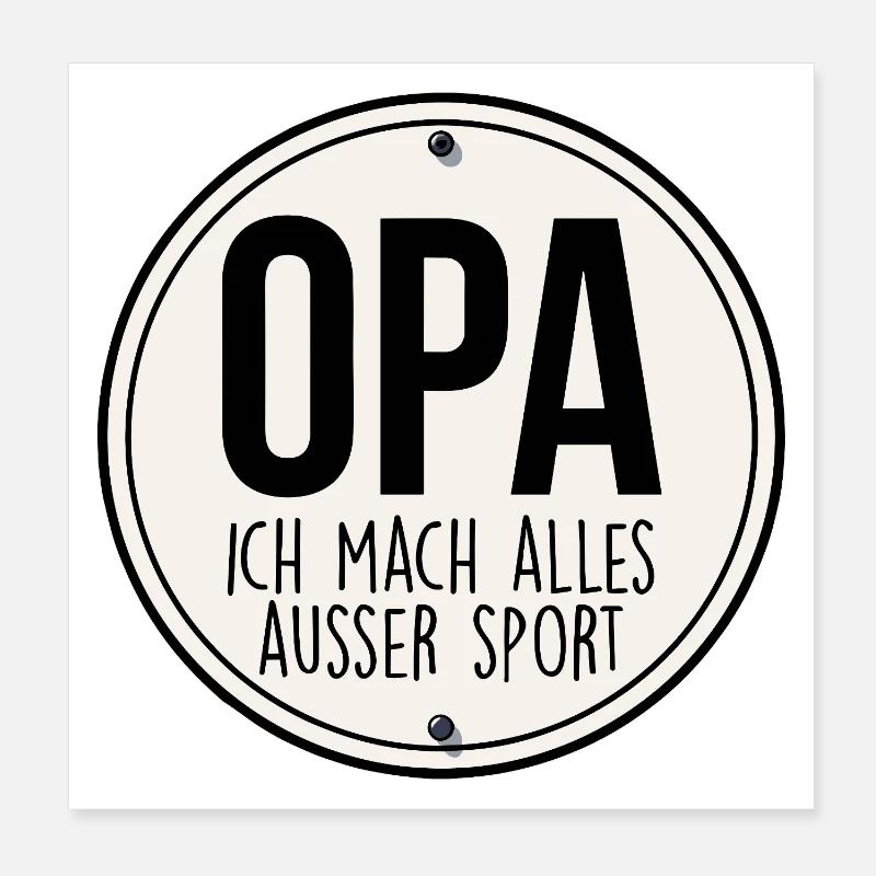 OPA Geschenk Grossvater Poster 20x20 cm