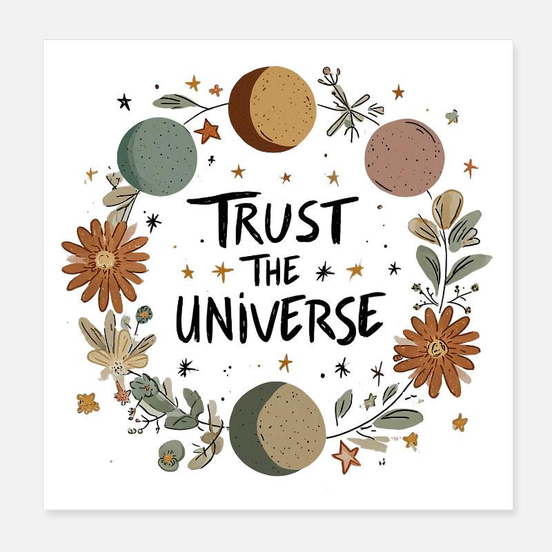 Trust the universe Poster 8" x 8" (20x20 cm)