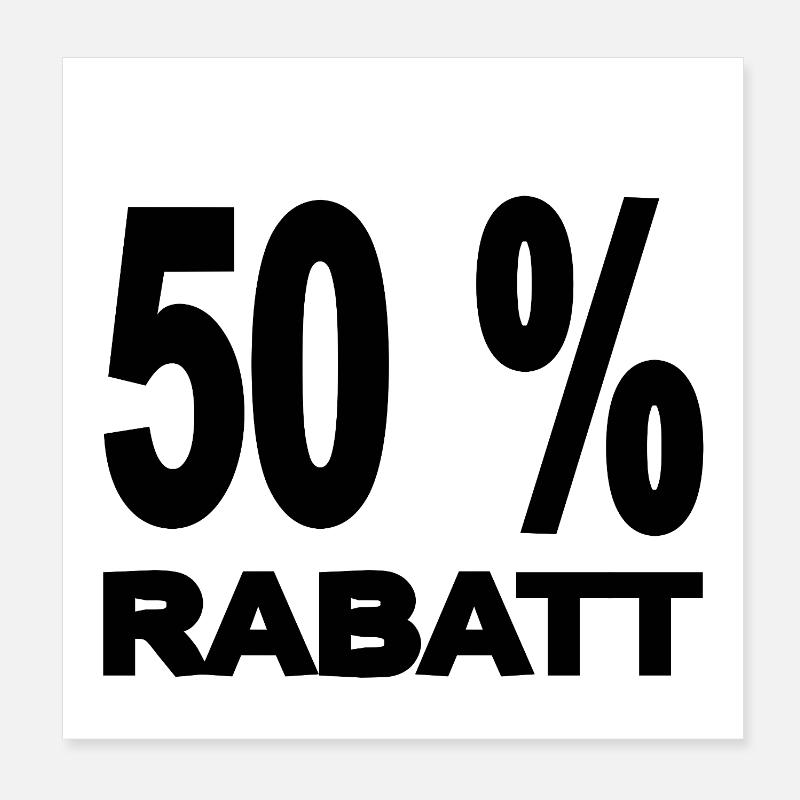 Rabatt Poster 20x20 cm