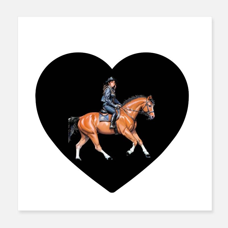 Pferde Poster 20x20 cm