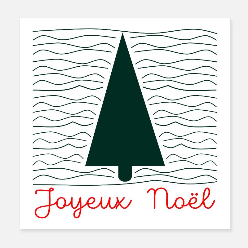 Christmas Tree - Minimalist Poster 8" x 8" (20x20 cm)