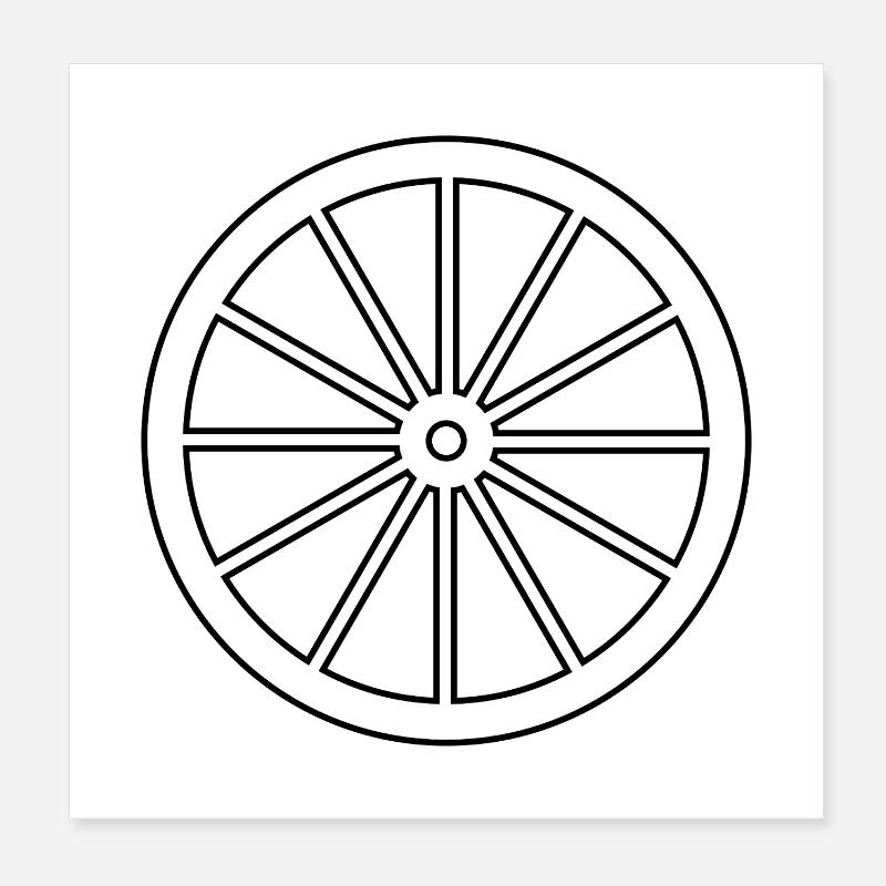 Wagenrad Poster 20x20 cm