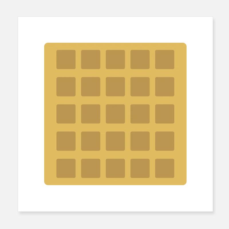 Gaufres Poster 20 x 20 cm