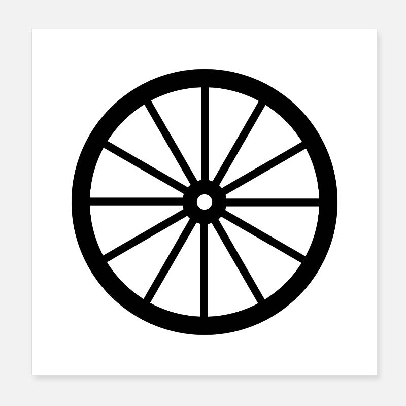 Wagon wheel Poster 8" x 8" (20x20 cm)