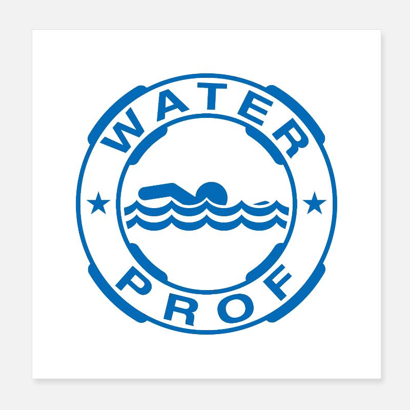 WATER PROF !  Poster 20 x 20 cm