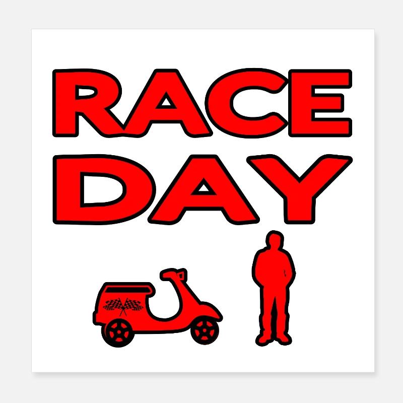 Motorroller Poster 20x20 cm