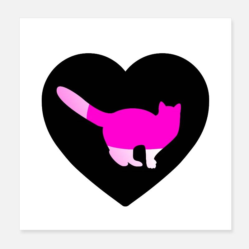 Chat Poster 20 x 20 cm