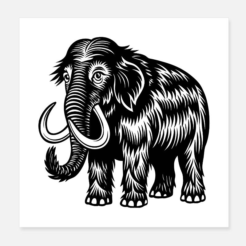 Mammoth Poster 8" x 8" (20x20 cm)