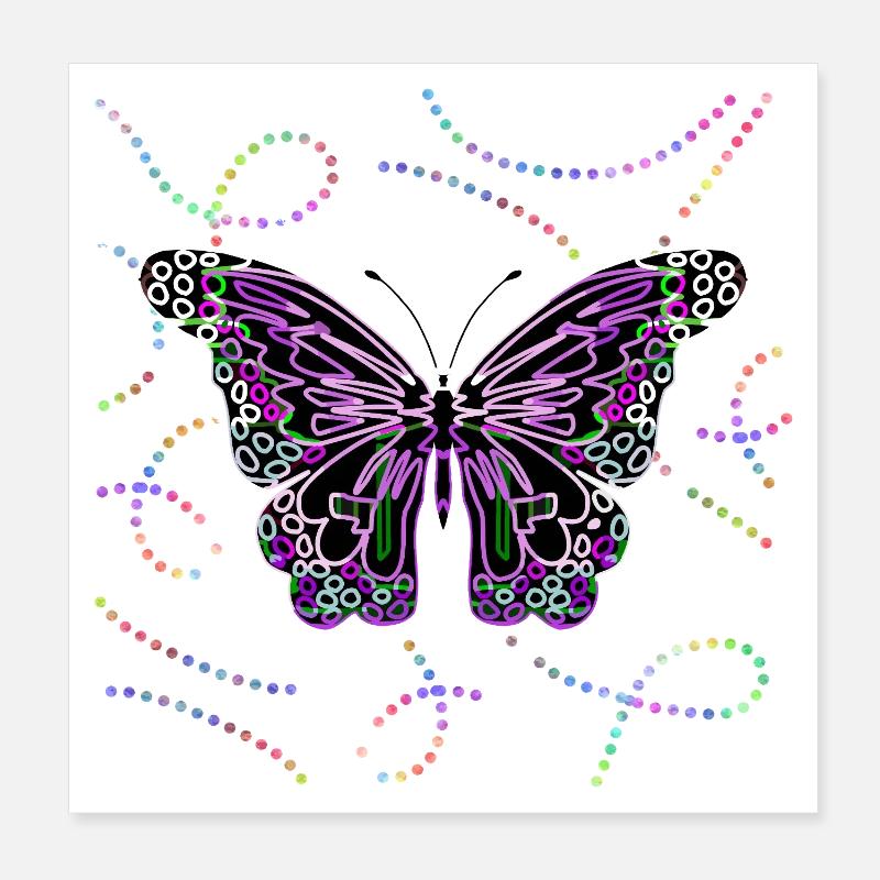 Schmetterling Poster 20x20 cm