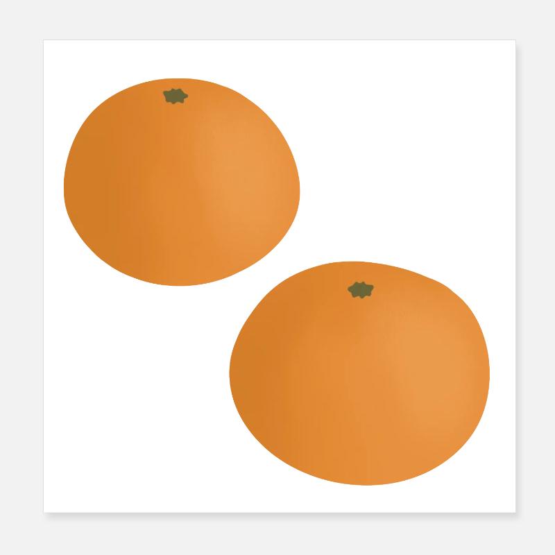 Mandarin Oranges Poster 8" x 8" (20x20 cm)