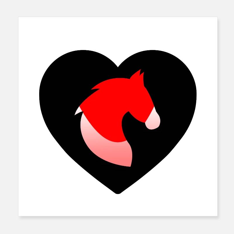 horses Poster 8" x 8" (20x20 cm)
