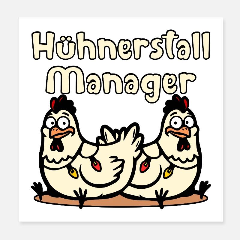 Responsable du poulailler de Noël Poster 20 x 20 cm