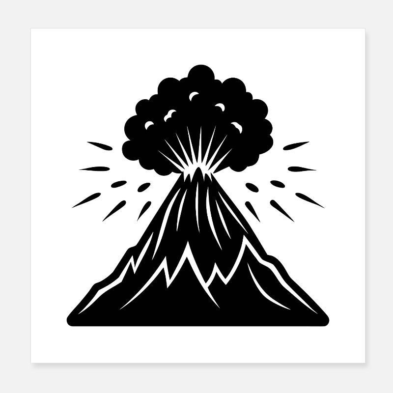 Vulkan Poster 20x20 cm