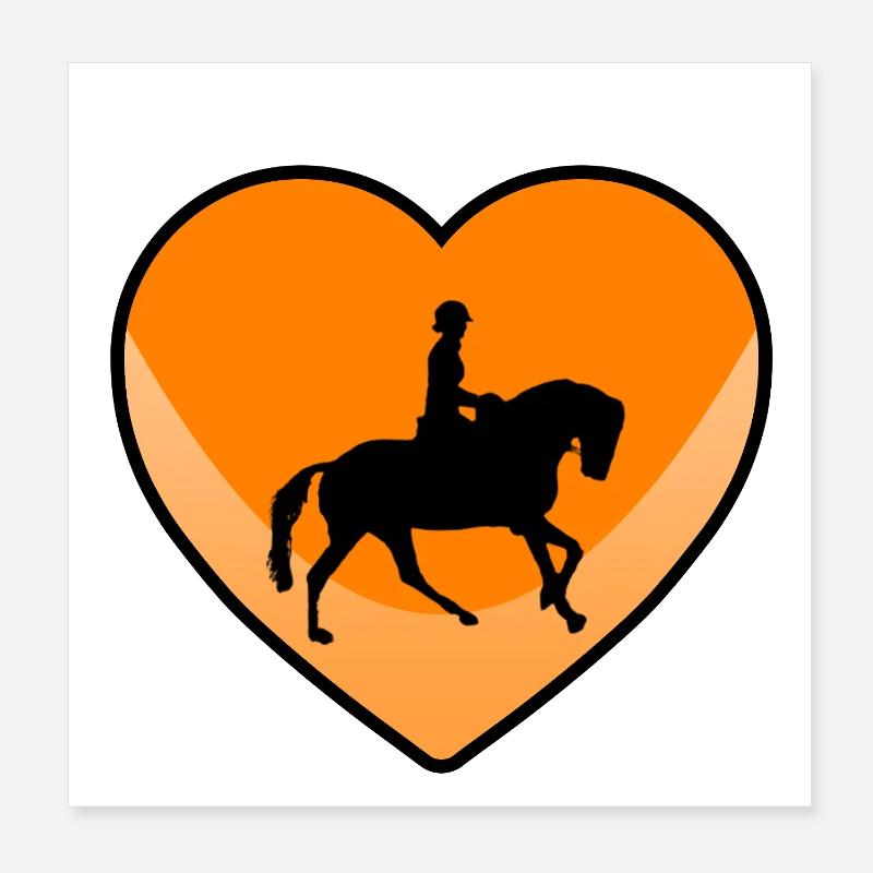 Pferde Poster 20x20 cm