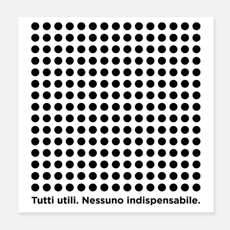 Tous utiles, rien d’indispensable Poster 20 x 20 cm