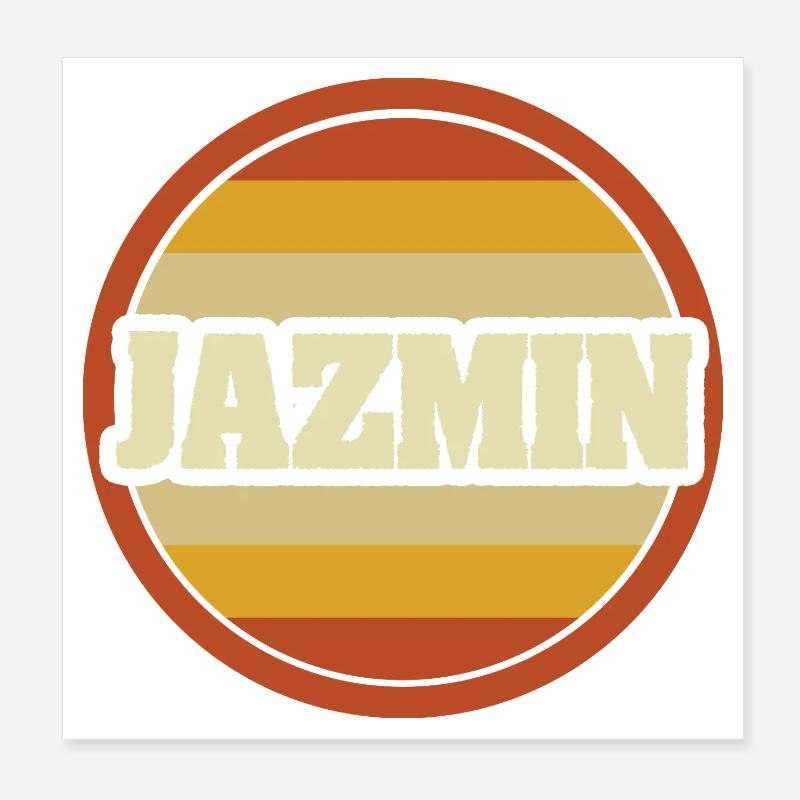 First name Jazmin Poster 8" x 8" (20x20 cm)