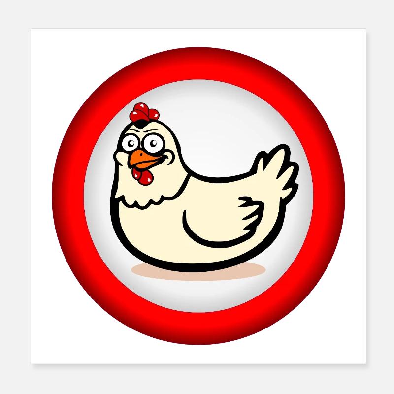 Panneau Chicken Keeping Chickens Poster 20 x 20 cm