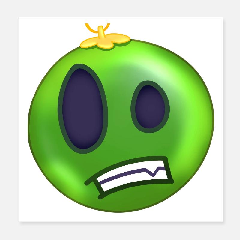 Boule de Noel  Vert Anxieux Lime Poster 20 x 20 cm