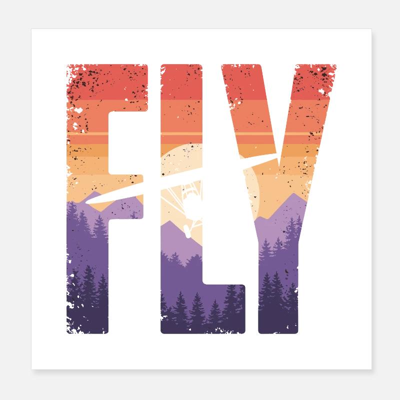 Flight into the sunset Poster 8" x 8" (20x20 cm)