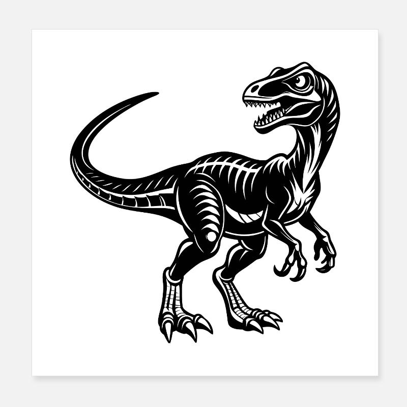 Vélociraptor Poster 20 x 20 cm