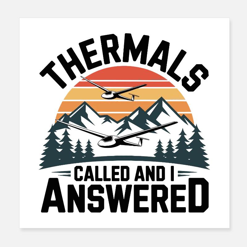 Les températures du planeur appellent, je réponds – planage Poster 20 x 20 cm