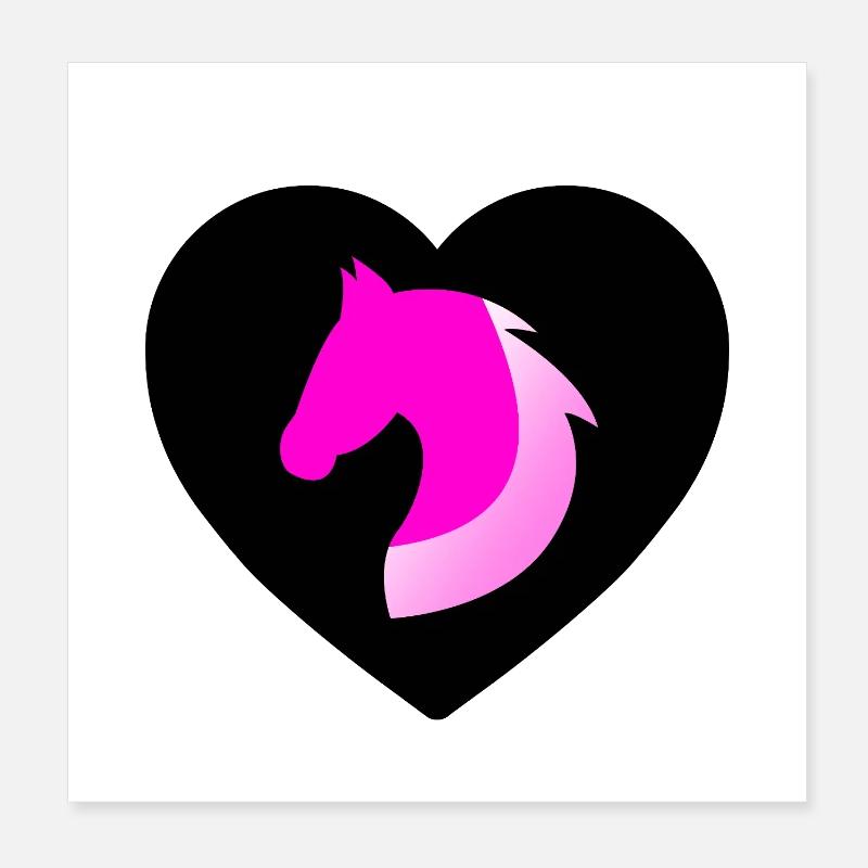 Pferde Poster 20x20 cm