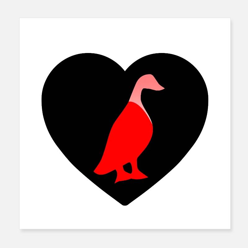 Enten Poster 20x20 cm