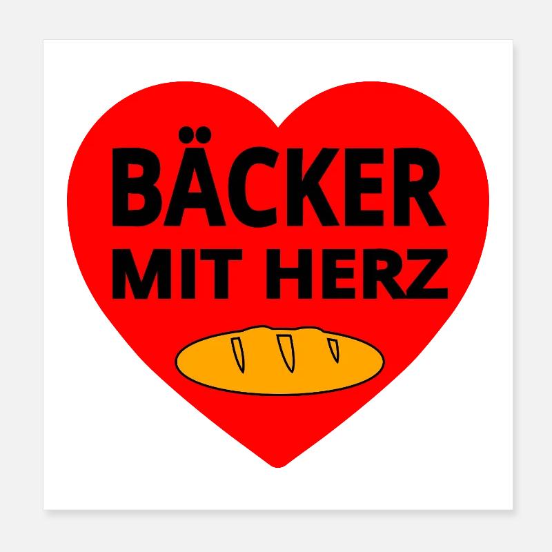 Bäcker Poster 20x20 cm