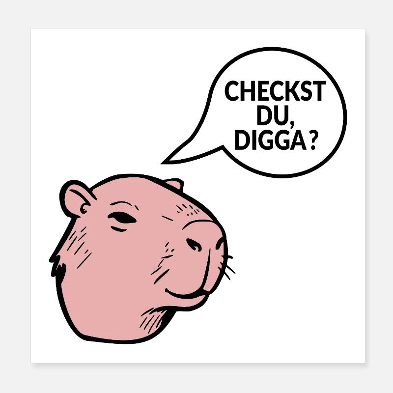 Jugendsprache Checkst Du Digga Poster 20x20 cm