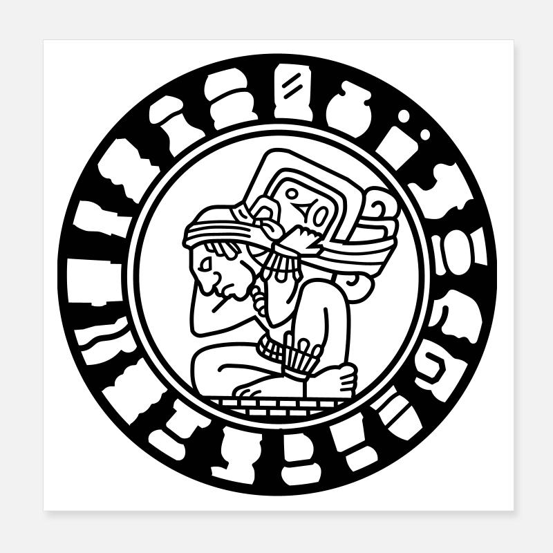 Maya Kalender Poster 20x20 cm