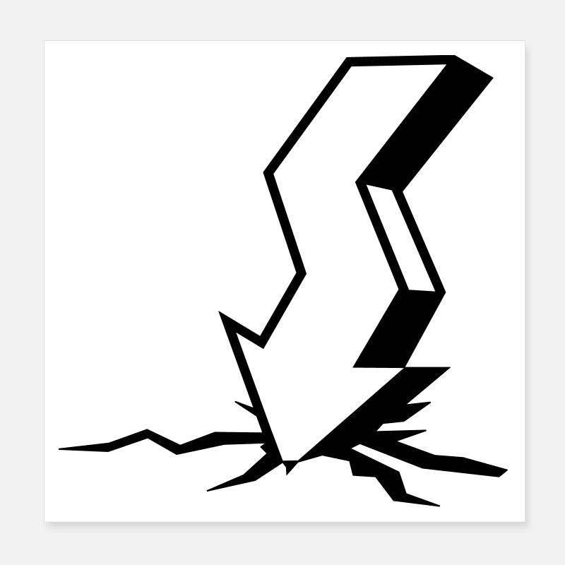 Krach boursier Poster 20 x 20 cm