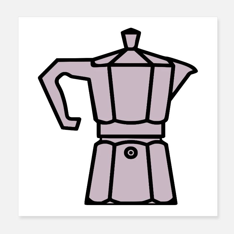 Kaffee Espressokocher Poster 20x20 cm