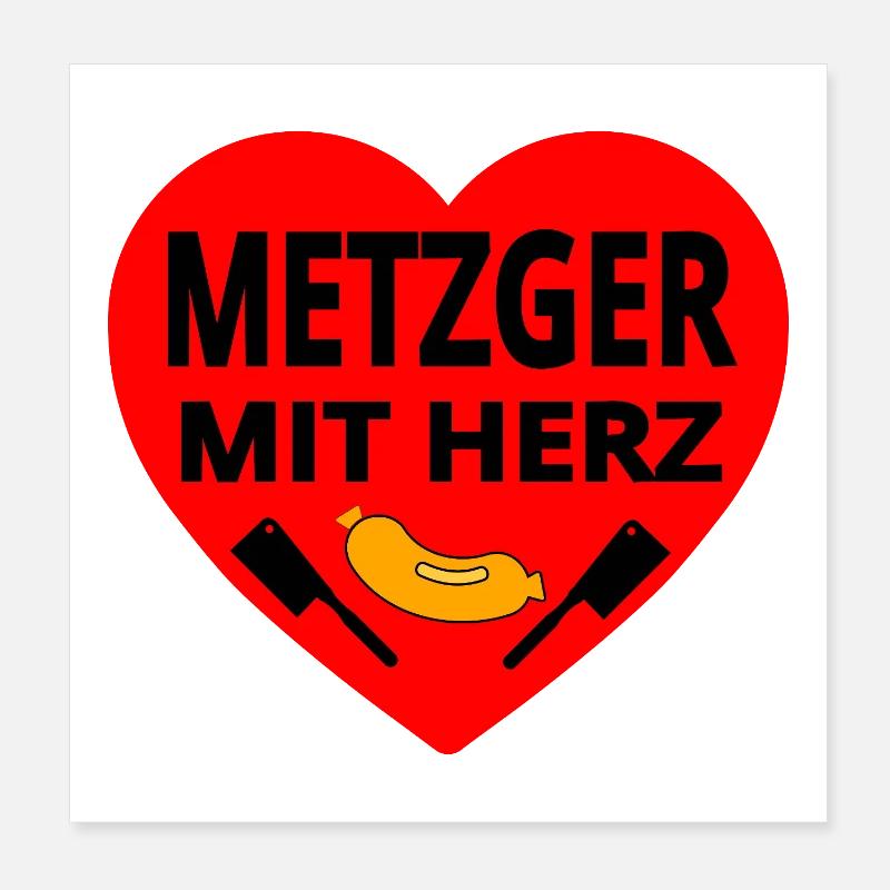 butcher Poster 8" x 8" (20x20 cm)