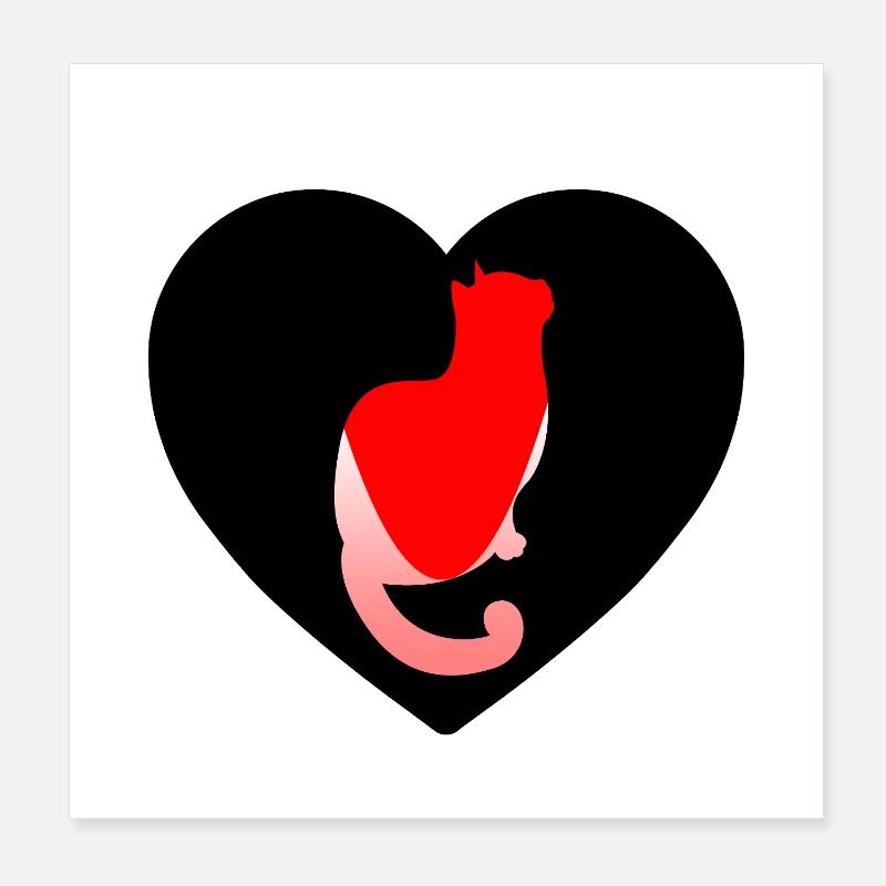 Chat Poster 20 x 20 cm
