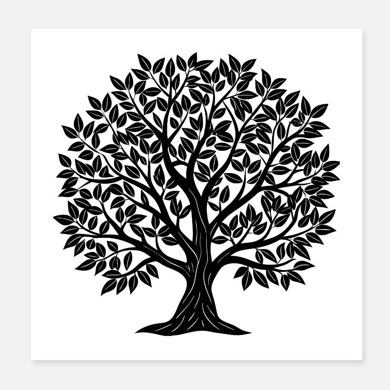 Baum Poster 20x20 cm